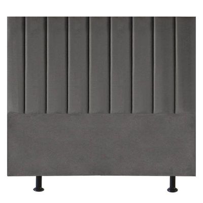 Cabeceira Estofada De Cama Casal King 195 Cm Mavie Corino Cor:cinza