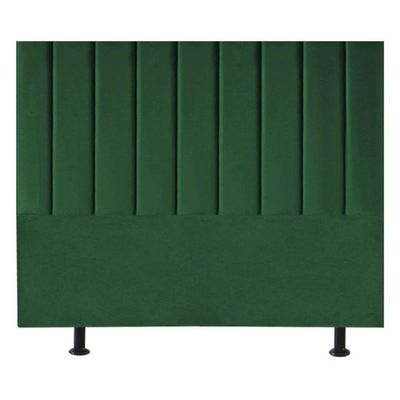 Cabeceira Estofada Cama Box King 195 Cm Mavie Suede Verde