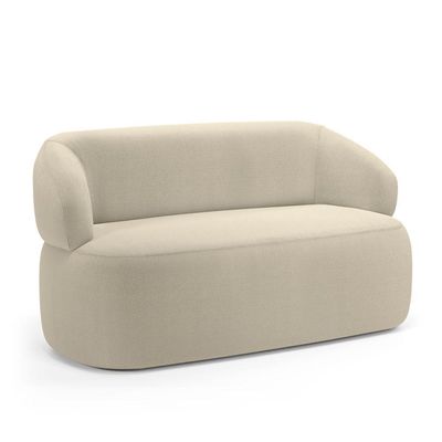 Sofá Orgânico 03 Lugares Living Glee 170cm Bouclê Bege - Desk Design