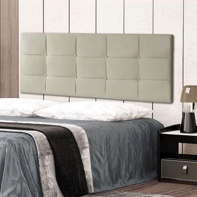 Cabeceira Painel Queen 1,60m Roma Suede Bege
