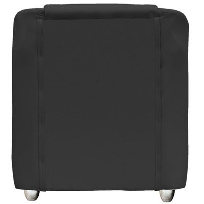 Kit 2 Poltronas Mila Corino Preto Pé De Plástico Cromado - Preto, Corino