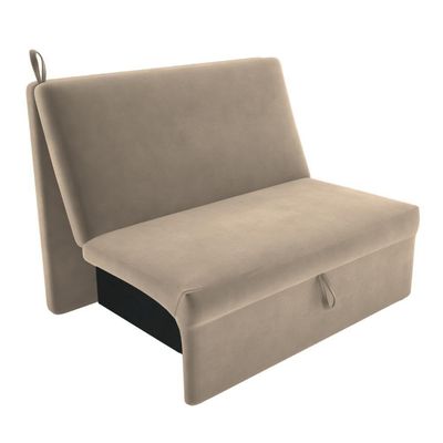 Sofá Cama 2 Lugares Belize Suede Bege