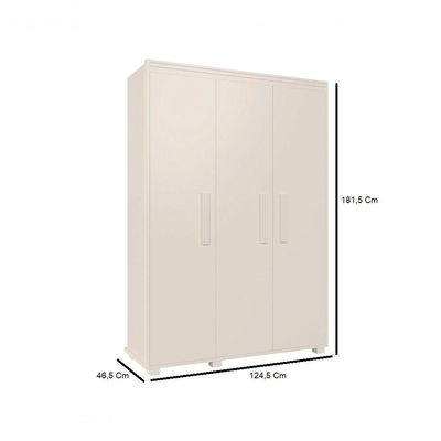 Guarda Roupa Belize 3 Portas 1 Gaveta Branco Camas Fênix Cor:branco