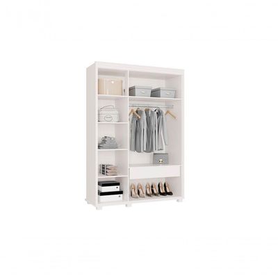 Guarda Roupa Belize 3 Portas 1 Gaveta Branco Camas Fênix Cor:branco