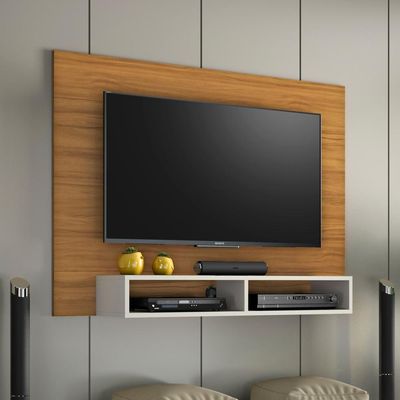 Painel Para Tv Até 43 Polegadas Eros E Suporte Para Tv Notável Móveis Freijó/off White