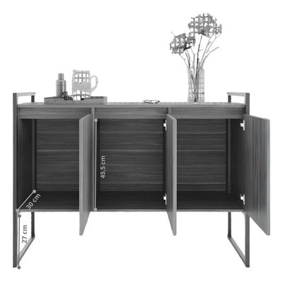 Buffet 3 Portas Sala De Estar Lisboa Branco Cobre Branco Cobre