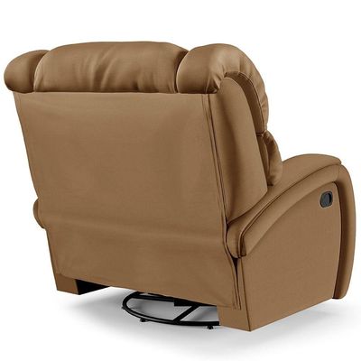 Poltrona Do Papai Reclinável Napoli Glider Giratória Pu Caramelo Fh1