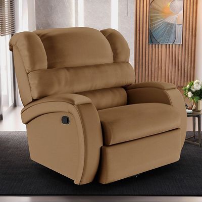 Poltrona Do Papai Reclinável Napoli Glider Giratória Pu Caramelo Fh1