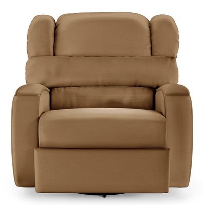 Poltrona Do Papai Reclinável Napoli Glider Giratória Pu Caramelo Fh1
