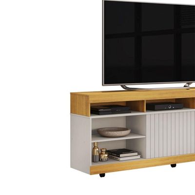 Rack Dili Para Tv Até 60 Polegas Com Rodizios Dj Moveis Cedro Bali