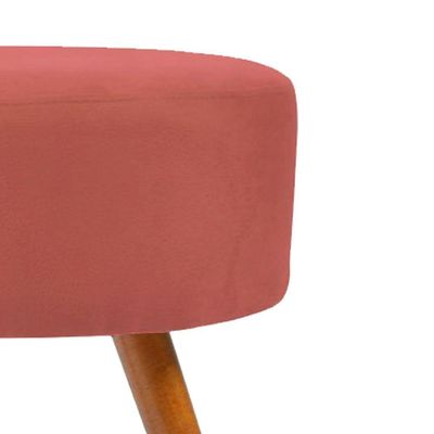 Puff Redondo Suede Cores A Escolha Pes Palito rosa