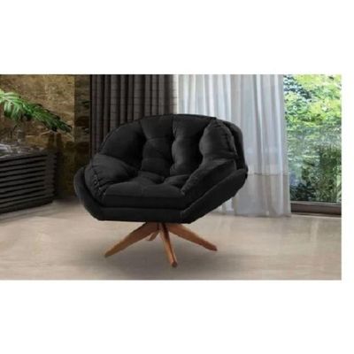 Poltrona Califórnia Com Base Giratória Suede