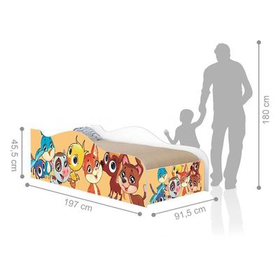 Cama Like Zoológico Solteiro Com Colchão