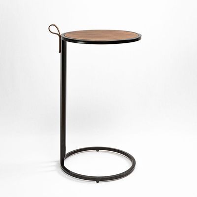 Mesa De Apoio Industrial Supreme Alça De Couro Marrom