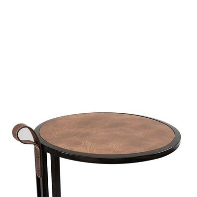 Mesa De Apoio Industrial Supreme Alça De Couro Marrom