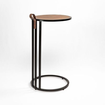 Mesa De Apoio Industrial Supreme Alça De Couro Marrom