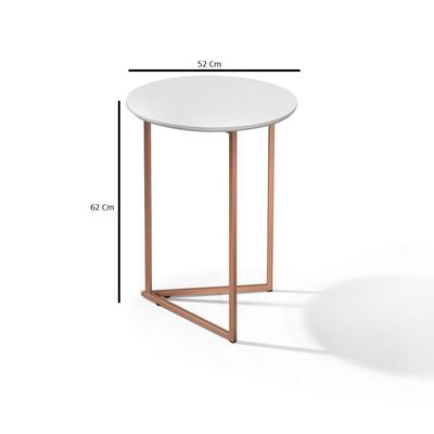 Jogo De Mesa Lateral Canto Jade Sala Estar Pés Ferro Luxo