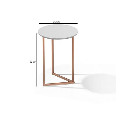 Jogo De Mesa Lateral Canto Jade Sala Estar Pés Ferro Luxo