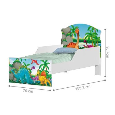 Mini Cama Dinossauro No Lago Com Colchão