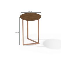 Mesa Lateral Apoio De Sala Pé De Ferro Estilo Industrial