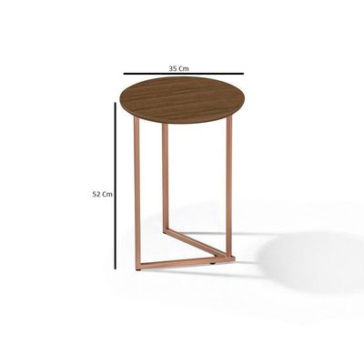 Mesa Lateral Apoio De Sala Pé De Ferro Estilo Industrial