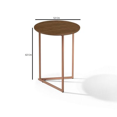 Mesa Lateral Apoio De Sala Pé De Ferro Estilo Industrial