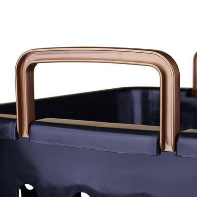 Cesto com Alça 52L Xplast Preto com Amêndoa