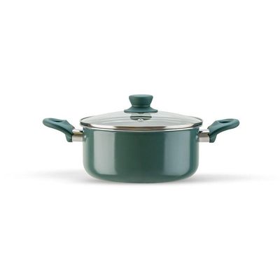 Jogo De Panelas Brinox Antiaderente Ceramic Life 7 Peças Easy Verde Jade Verde