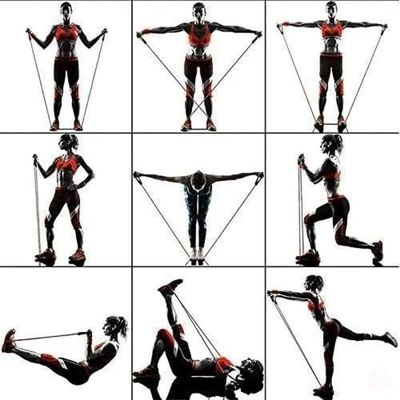 11 Peças Elástico Extensor Exercicio Funcional Até 100 Libras Kit Elástico Pilates Jt-003