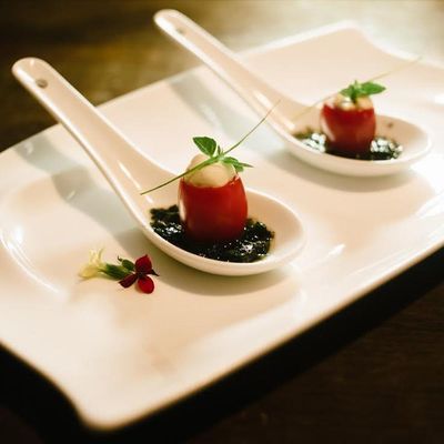 Conjunto 6 Colheres Finger Food Porcelana Lyor 20ml Branca Japonesa Couvert Branco