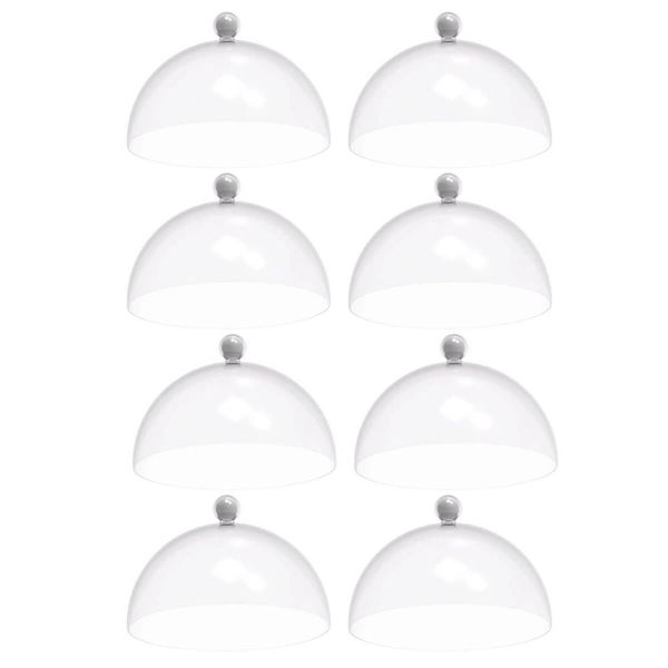 Conjunto 8 Cúpulas 25cm Brancas Porta Bolo Tortas Doces Padaria Café Bubble Crippa