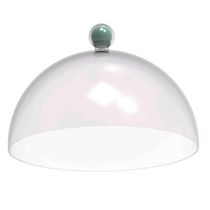 Kit 8 Cúpulas de Plástico 30cm Bolos Tortas Doces Padaria Café Hotel Verde Menta Crippa