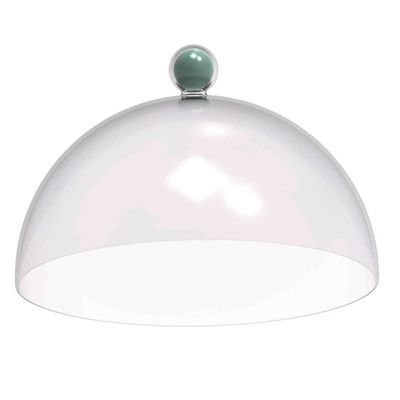 Kit 8 Cúpulas de Plástico 30cm Bolos Tortas Doces Padaria Café Hotel Verde Menta Crippa