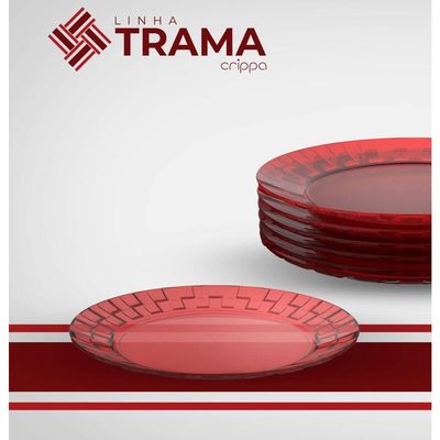 48 Pratos Vermelhos 26cm Grandes para Servir Mesa Posta Porç