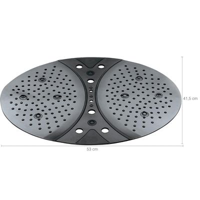 Tapete Box Banheiro 42x53cm Antiderrapante Ventosa Hidro Preto