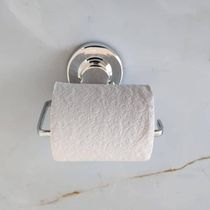 Suporte Porta Papel Higiênico com Ventosa Faciliti Papeleira de Parede Cromada