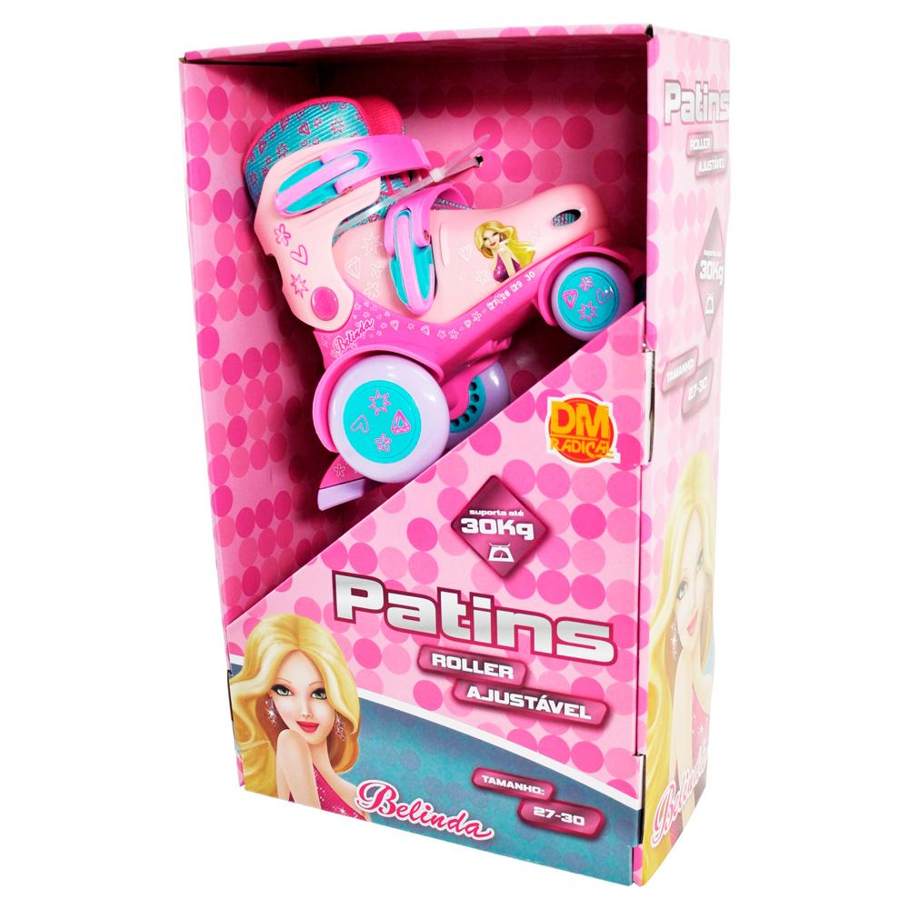 Patins Roller Ajustável 27-30 Belinda DMRadical DMR5874 Rosa