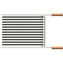 Grelha Tramontina Churrasco Grelhados Legumes 50x41cm Aço Inox Cabo de Madeira