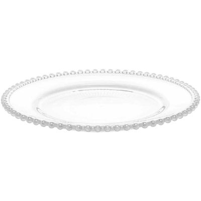 Jogo de Pratos Rasos 28cm de Cristal 20 peças Linha Pearl Wolff para Mesa Posta Restaurantes