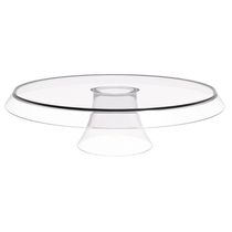 Base Porta Bolos Tortas Doces 30cm com Pé Transparente Glassy Crippa