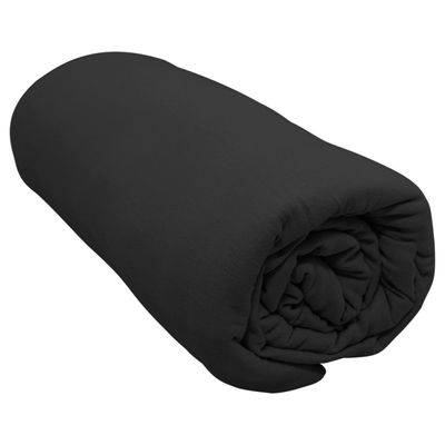 Lençol Portallar Queen Com Elástico Malha 100% Algodão Premiun Classic Preto