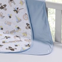 Cueiro Duplo Tecebem Baby Malha 100% Algodão Estampado Lipe 80cm x 90cm Azul