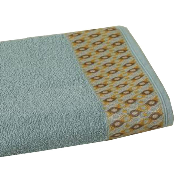 Toalha de Rosto Barra Geometrica Naomi Lmpeter 48cm x 75cm Verde Indigo