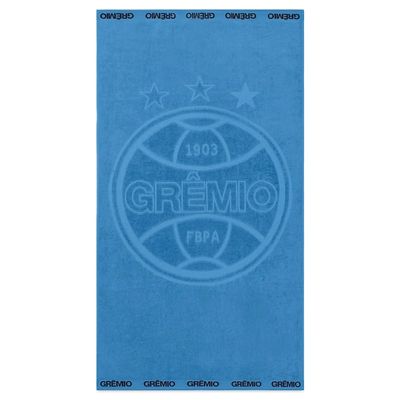 Toalha de Banho Buettner Jacquard Veludo Futebol Gremio 70cmx140m Azul