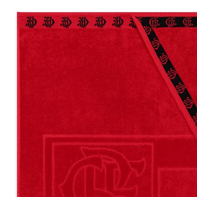 Toalha de Banho Buettner Jacquard Veludo Futebol Flamengo 70cmx140m Scarlet