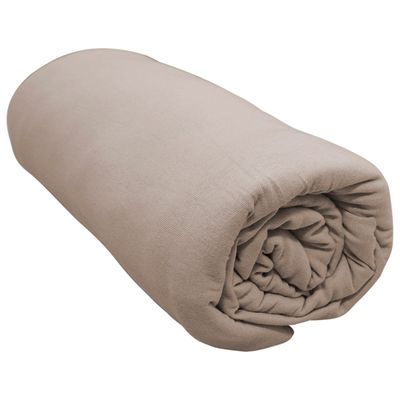 Lençol Portallar King Com Elástico Malha 100% Algodão Premiun Classic Capuccino