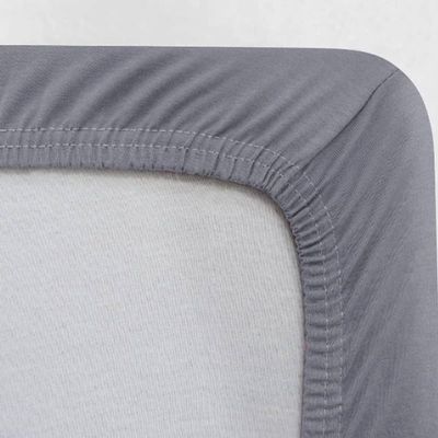 Jogo de Cama Buettner Casal Malha 100% Algodao Liso 3 Peças Image Cinza