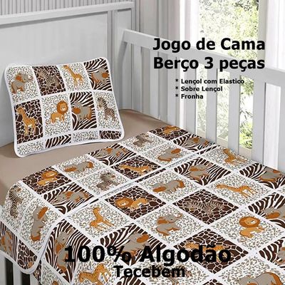 Jogo de Cama Tecebem Malha Mini Cama(Montessoriana)Alivio 3 Peças Duna