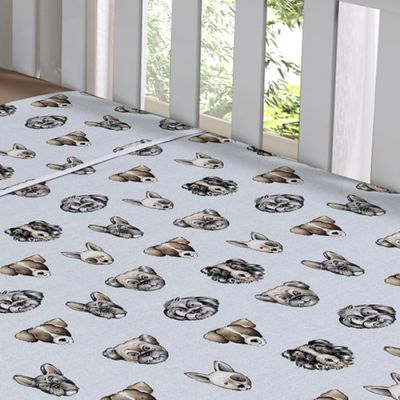 Jogo de Cama Tecebem Baby Malha Estampado Agnes 3 Pçs Trigo