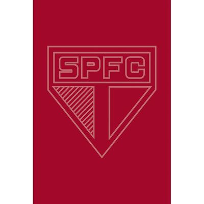 Toalha Social Academia e Mão Buettner Jacquard Veludo Futebol Sao Paulo 33cmx50cm Vermelho Scarlet